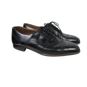 Bally of Switzerland Men's Black Leather Lace-Up Loafers Dress Shoes 8